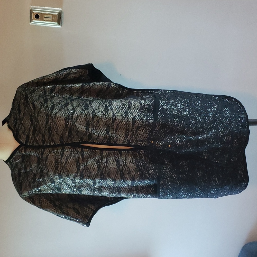 Colour Works Vest Black Sequin Sz. S/M